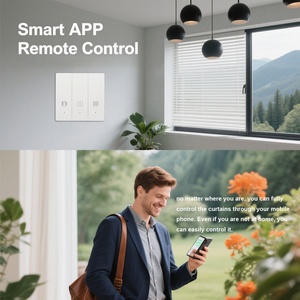 สวิตช์ม่านม้วนอัจฉริยะ ZigBee WIFI 1 ช่อง / 2 ช่อง มาตรฐาน EU UK ควบคุมผ่านแอป <span class=keywords><strong>Smart</strong></span> Life Tuya - Product Image 4