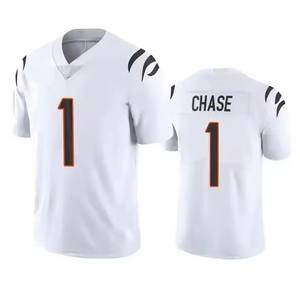 Kaus Jersey permainan sepak bola pria ukuran Plus 9 Joe Burrow 1Ja'Marr memburu <span class=keywords><strong>2</strong></span> McPherson Amerika kaus desain jahitan berongga - Product Image 5