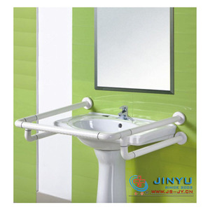 Barras de apoyo para lavabo, ABS blanco, montaje en pared, soporte de seguridad antideslizante para uso en lavabos de baño para personas mayores - Product Image 2