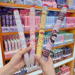 Anime kreatif pensil besar kawaii kartun Kuromi Melody Cinnamoroll hadiah alat tulis untuk siswa kantor sekolah pensil besar