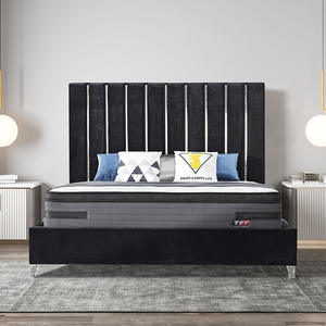 Cama King Size Doble de Lujo CK206, Muebles de Dormitorio para Proyectos Hoteleros, Madera Maciza, Moderna, Grande, Tapizada - Product Image 1