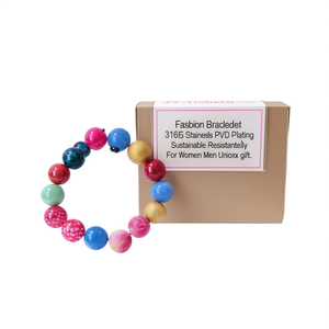 Fashion <b>Beaded</b> <b>Bracelets</b> 316L Stainless Steel PVD Gold Plating Sustainable Resistant Jewelry For Women <b>Men</b> Unisex Gift - Product Image 2