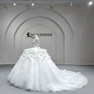 Mc001 Luxury Women Wedding Dresses Bright Bridal <b>Gown</b> Mopping Length Flower Princess Vestidos De Novia Jancember - Product Image 3