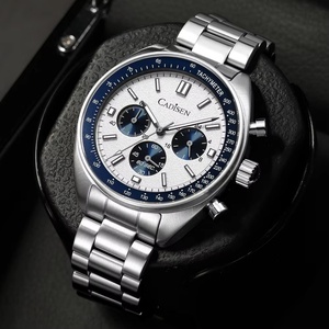 CADISEN 2026 New Men's Quartz Business <b>Chronograph</b> Watch Stainless Steel Case Sapphire Crystal Dial 5BAR Water Resistant 42mm - Product Image 2