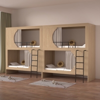 Offre Spéciale lits superposés à structure métallique à deux étages lits superposés doubles pour adulte avec rangement