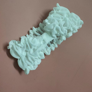 Trắng Voan Bow Thắt Nút Đàn Hồi Phức tạp Hairband, Phụ Nữ Mặt Rửa Hairband - Product Image 1