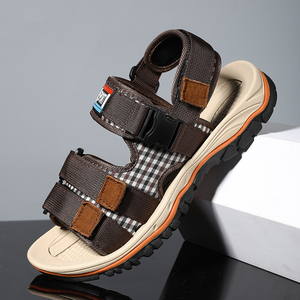 공장 가격 남성 야외 수제 대형 샌달 렌 샌들 통기성 트렌드 다목적 캐주얼 비치 신발 - Product Image 4