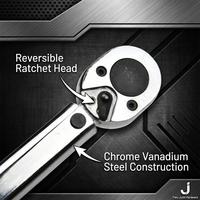Jeu de clés mixtes manuelles en acier au chrome-vanadium avec coffret à outils et mallette rigide pour la réparation domestique et automobile