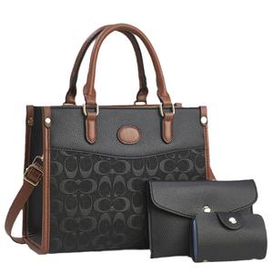 Léger luxe Senior Sense Ling commerce extérieur transfrontalier Style coréen main bandoulière épaule petit sac carré ensemble de trois pièces - Product Image 4