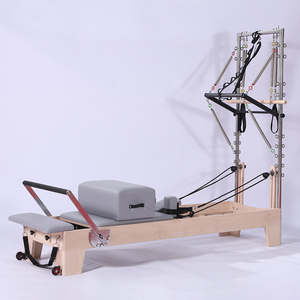 Cama de Pilates Multifuncional Comercial de Madera de Arce, Cama de Yoga, Reformer para Equilibrio Corporal, Reformer con Media Torre para Uso Doméstico - Product Image 1