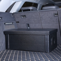 Organisateur de coffre de voiture pliable, boîte de rangement pour voyage, camping en plein air, pliable, en cuir avec couvercle, grande capacité, imperméable