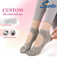 Chaussettes de Pilates personnalisées avec design gratuit, chaussettes de Pilates pour femmes avec grip personnalisé, antidérapantes, respirantes, chaussettes de Pilates pour femmes personnalisées