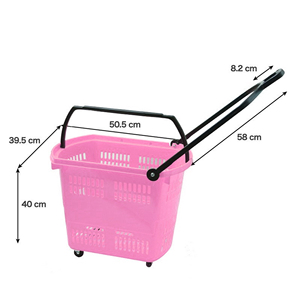 <span class=keywords><strong>Panier</strong></span> de courses 45L, chariot de courses, paniers de courses, <span class=keywords><strong>panier</strong></span> de courses rose avec roulettes - Product Image 2