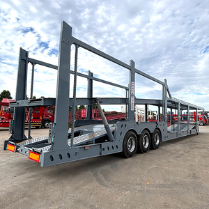 Semirremolque Portacoches para 8 Autos, Transporte a Granel <span class=keywords><strong>de</strong></span> Sedanes para Condiciones <span class=keywords><strong>de</strong></span> Carreteras Africanas, Plataforma Doble Mecánica <span class=keywords><strong>de</strong></span> Acero, 3 Ejes - Product Image 5