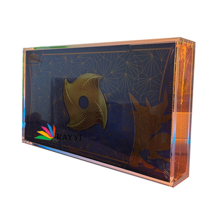 Boîte de collection premium RAY YI VMAX <span class=keywords><strong>Jolteon</strong></span> Flareon Pokémon TCG, étui de présentation en acrylique, aimant, plastique poli (version UK) - Product Image 2