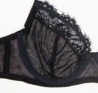 Set Bra Push-Up Wanita dengan Kawat Penyangga, Cup 3/4, Bordir Bunga, Seksi, Renda, Celana Dalam Thong Tanpa Jahitan, Ramah Lingkungan, Cepat Kering