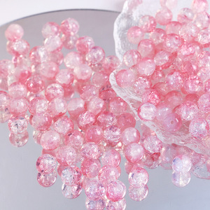 100 Piezas de Cuentas de Vidrio Craquelado de 10 mm, Cuentas Redondas de Cristal para Manualidades, Cuentas Sueltas para Hacer Joyas - Product Image 3