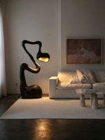 Glasfaser Skulpturale Stehlampe Abstrakte Kunst Skulptur Bodenleuchte FRP Gebogene Stehlampe für Wohnzimmer Villa Hotel