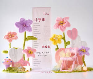 Decoración de Ventana con Flores Artificiales para el Día de San Valentín, para Salas de Transmisión en Vivo - Product Image 1