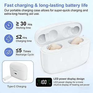 Aides auditives rechargeables sans ordonnance pour les seniors, réduction du bruit, son clair, design intra-auriculaire confortable et invisible - Product Image 3