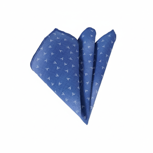 Foulard en coton indigo bleu à motifs blancs - Product Image 2