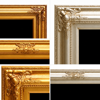 Cadre photo en bois massif 20x24 pouces, largeur 9 cm, finition dorée ou argentée, style baroque orné et sculpté, pour peinture à l'huile, miroir ou décoration