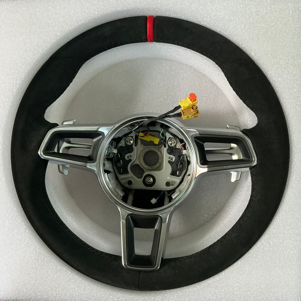 Assembly Suede Steering Wheels Without Buttons (Porsche Fitment), photo 3