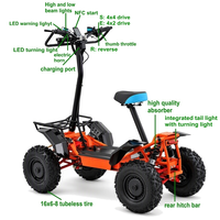Nouveau design CE, vente chaude, trottinette électrique pliable tout-terrain 4 roues 4000W 60V pour adulte, moto quad électrique, scooter de mobilité électrique