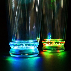 16oz LED doppia parete di plastica tazza di acqua luce fino lampeggiante bicchiere di plastica trasparente incandescente tazze con paglia per la notte e la festa - Product Image 6