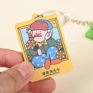 Zheng Han <b>Anime</b> Acrylic <b>Keychain</b> Custom Design Children Gift Minimalist Style - Product Image 2