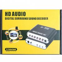 Decodificador de Audio 5.1 CH, Convertidor Digital a Analógico Óptico SPDIF Coaxial a RCA DTS AC3