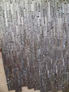 Revêtement rectangulaire en pierre naturelle en forme de Z Carreaux de placage de mur extérieur Revêtement mural Culture Produit en vrac fait à la main - Product Image 4