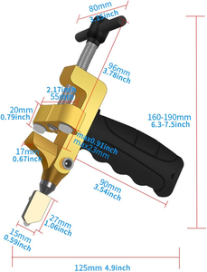 2 1 <strong>Aluminum</strong> Alloy Industrial Glass <strong>Cutting</strong> <strong>Tool</strong> Kit Breaking Pliers for Ceramic Mirror Glass Breaker 2 Tungsten Blades - Product Image 2