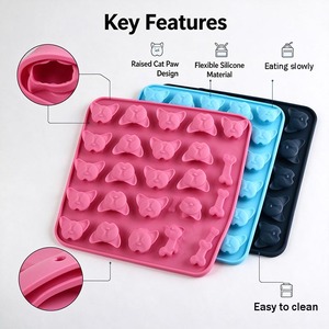 Comedero Interactivo para Mascotas, Bandeja de Alimentación Lenta de Silicona, Tapete para Perros y Gatos para Entrenamiento y Estimulación - Product Image 3