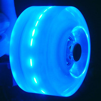 Roues de patins à roulettes OEM haute luminosité ABEC-9, clignotantes, à induction magnétique LED, pour adultes et enfants, roulement fluide, antidérapantes, en PU