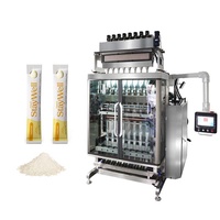 Machine d'emballage haute vitesse multi-voies pour sachets de protéines en poudre et de café, 1g 2g, scellage arrière, 3 en 1 (collage, remplissage)
