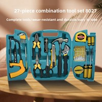 Juego de Herramientas Profesional de 27 Piezas para el Hogar, Kit Esencial de Ferretería con Caja de Herramientas Compacta para Reparaciones Diarias en el Hogar y Bricolaje