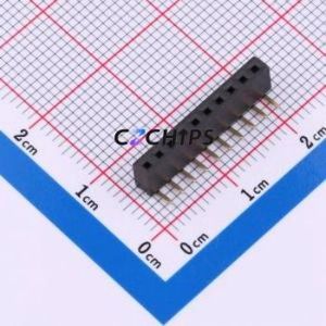 HX PM2.0-1x10P WC Pin Socket Bent Lead Through Hole,P=2mm Connector 1x10P 2mm Square Hole Right Angle Insert - Product Image 1