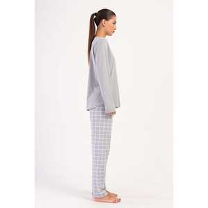 XXL Women's O-Neck Long Sleeve Oval <b>Onesie</b> <b>Pyjamas</b> Set Custom Logo Breathable Spandex & Modal Elastic Waist Closure for Home Use - Product Image 3