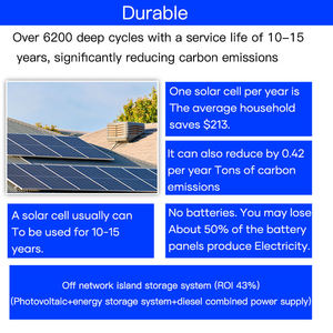 Paquete de Baterías de Fosfato de Hierro y Litio de 48V 51.2V 400AH 20KWH, Sistema de Generación de Energía Solar <span class=keywords><strong>Fotovoltaica</strong></span>, Gran Capacidad, Alta Potencia - Product Image 5