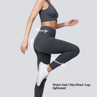 Ensemble de yoga sans couture taille haute sculptant pour femme – Pantalon long anti-plis à séchage rapide pour le fitness et le sport