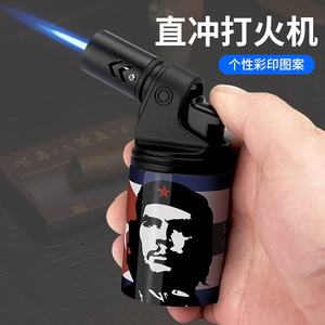 Encendedor de Butano Dark Horse Resistente al Viento, 7g, Gran Capacidad, Cuerpo Metálico, Portátil, Recargable, para Cigarros, Uso en Exteriores - Product Image 2
