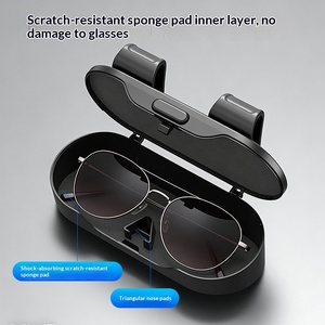 Portaocchiali da sole per auto, custodia per occhiali da sole, portaocchiali da visiera per auto, custodia multifunzionale per carte e banconote - Product Image 5