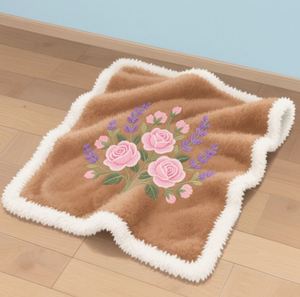 Almohada de siesta acolchada de felpa con diseño de oveja bordada, suave, de algodón, manta plegable para oficina, cálida, cojín de sofá para cumpleaños, alivio del estrés - Product Image 1