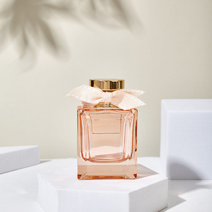 Flacon de parfum carré de luxe en verre de 100 ml, avec bouchon à baïonnette et épaissi, transparent et poli au feu – Vente en gros - Product Image 1