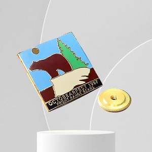 Insignias de Metal Fundido a Presión Personalizadas, Broches de Latón, Acero Inoxidable y Estaño, Diseño Artesanal Moderno para Regalo, Crea el Tuyo Propio - Product Image 2