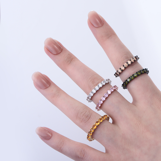 2024 New Style Beautiful Sterling Silver 925 Fine Jewelry Stacking Ring Gold Plated Rings for  Jewelry Women