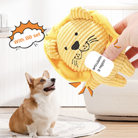Jouet à mâcher en peluche lavable pour chien, avec son, résistant aux morsures, design animal mignon, pour usage intérieur