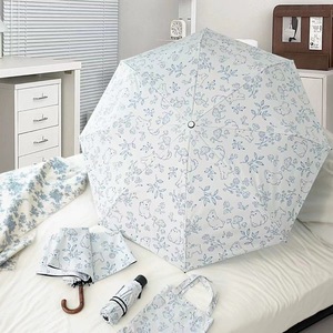Vente en gros <span class=keywords><strong>Parapluie</strong></span> de pluie coupe-vent Protection UV <span class=keywords><strong>Parapluie</strong></span> pliable imprimé motif rose rouge pour femmes - Product Image 3