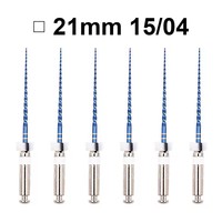 Limas Endodónticas Dentales 04 06 Taper, Limas Endodónticas Azules de Niti, Limas Rotatorias Activadas por Calor de 21 mm/25 mm para Preparación de Conductos Radiculares